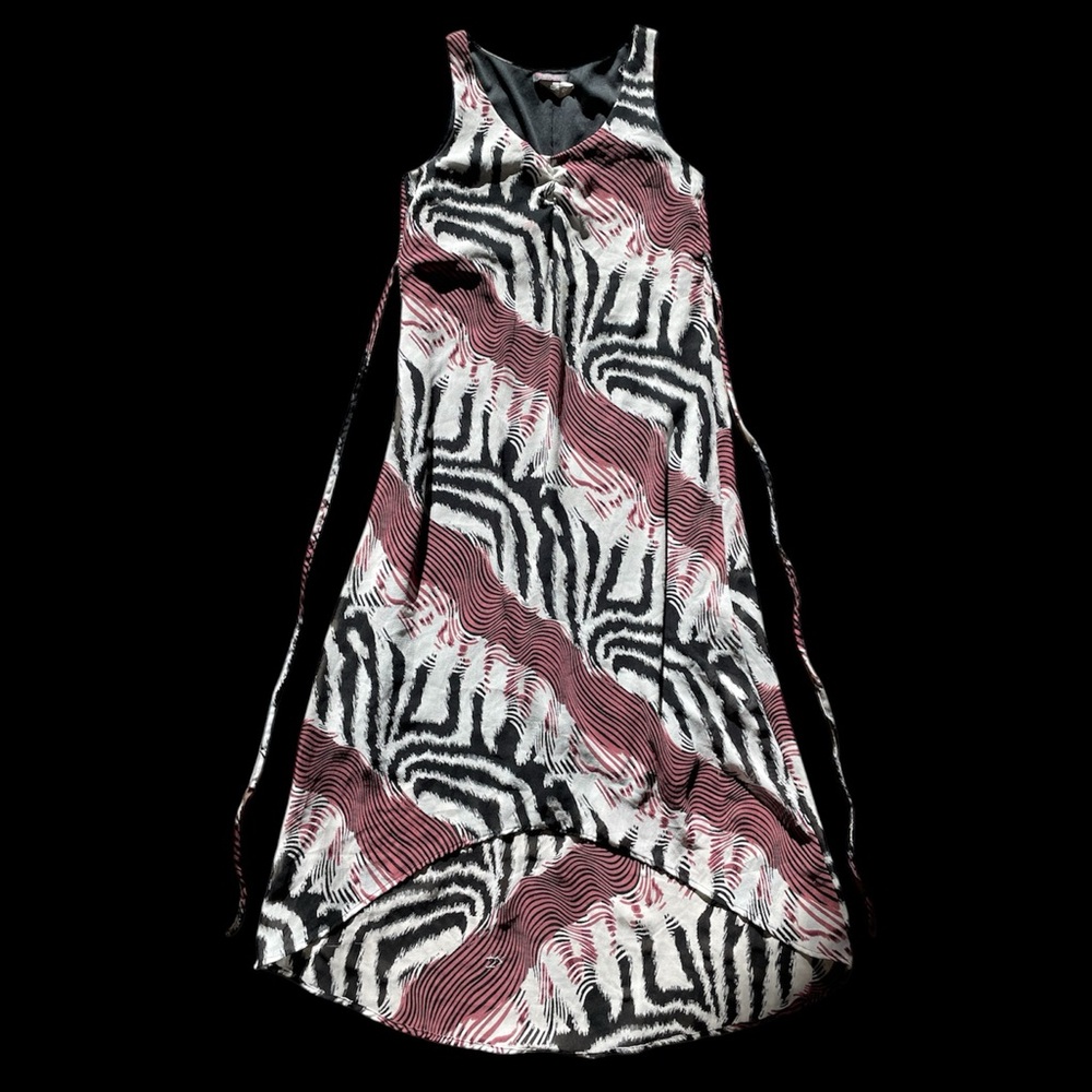 Midi multi-print dress